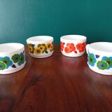 4 small lotus Arcopal espresso cups