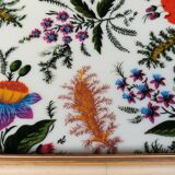 Vintage gold metal flowers tray