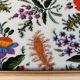Vintage gold metal flowers tray