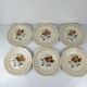 Set de 6 Assiettes à dessert Sarreguemines motif fleur , première moitié du