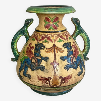 Vase en terre cuite vernissée de Montopolie Val d’Arno Italie époque début XXe