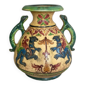 Vase en terre cuite vernissée de Montopolie Val d’Arno Italie époque début XXe