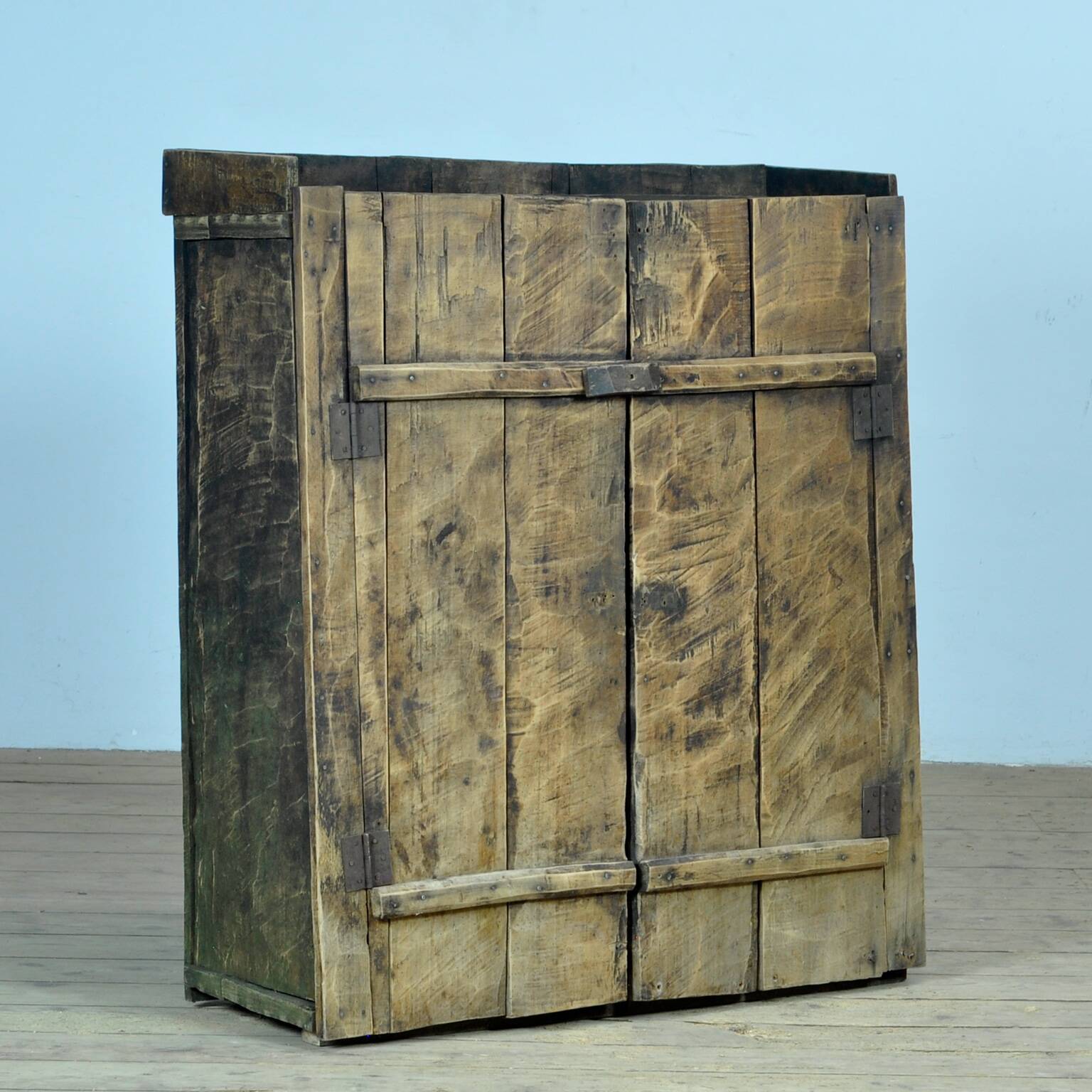 Wabi-sabi wardrobe in beech wood, 1850s