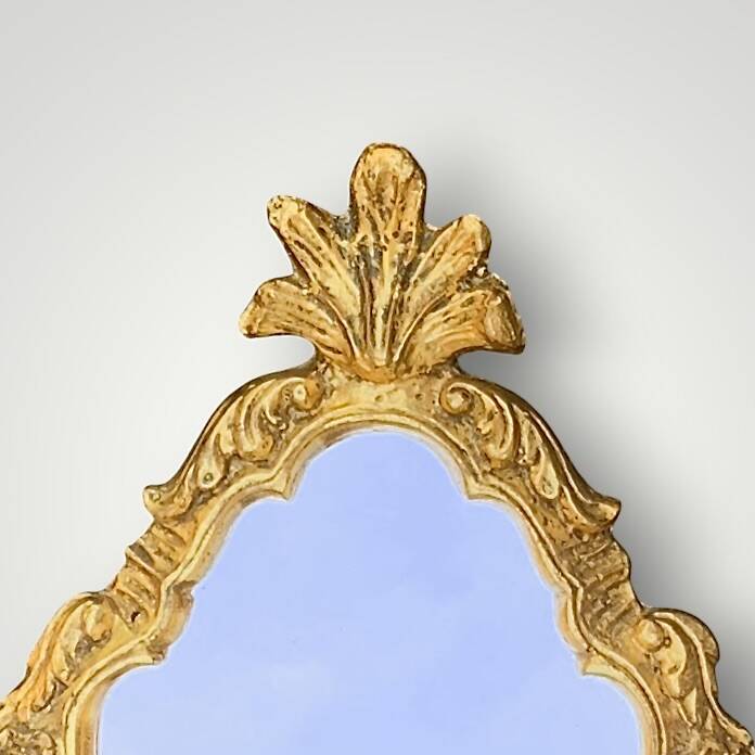 Small gold wall mirror – vintage rococo style