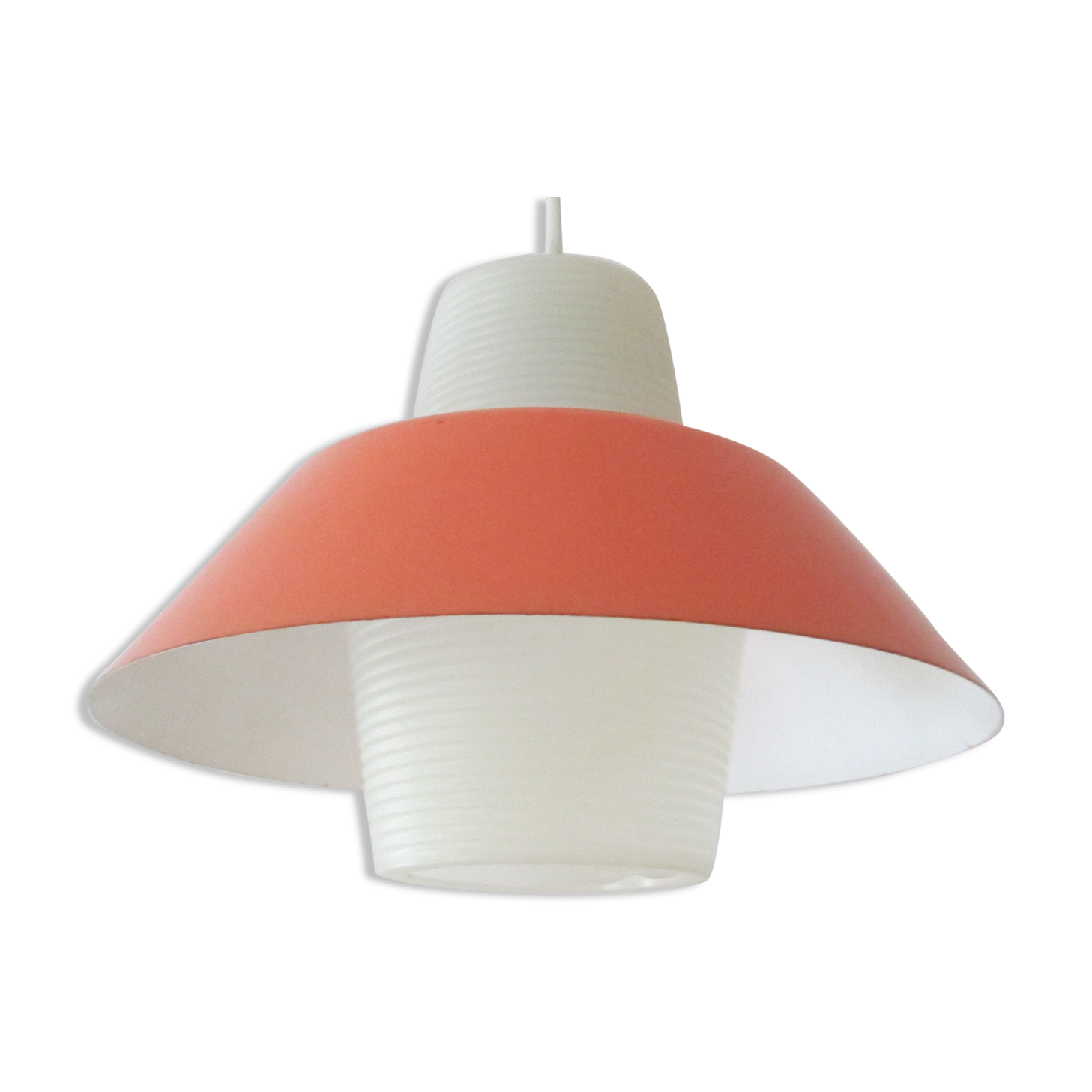 Small danish design 1960s mid century plastic+metal hanging