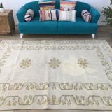tapis de surface, tapis vintage, tapis turc, tapis fait à la main, 7 x 9,4 pi, RK 7893