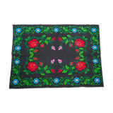 Tapis roumain traditionnel et ancien à motifs floraux bohèmes 155x215cm
