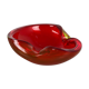 Large Murano Glass "Red-Yellow" Bowl Element Shell Ashtray Murano, Italy, 1970s