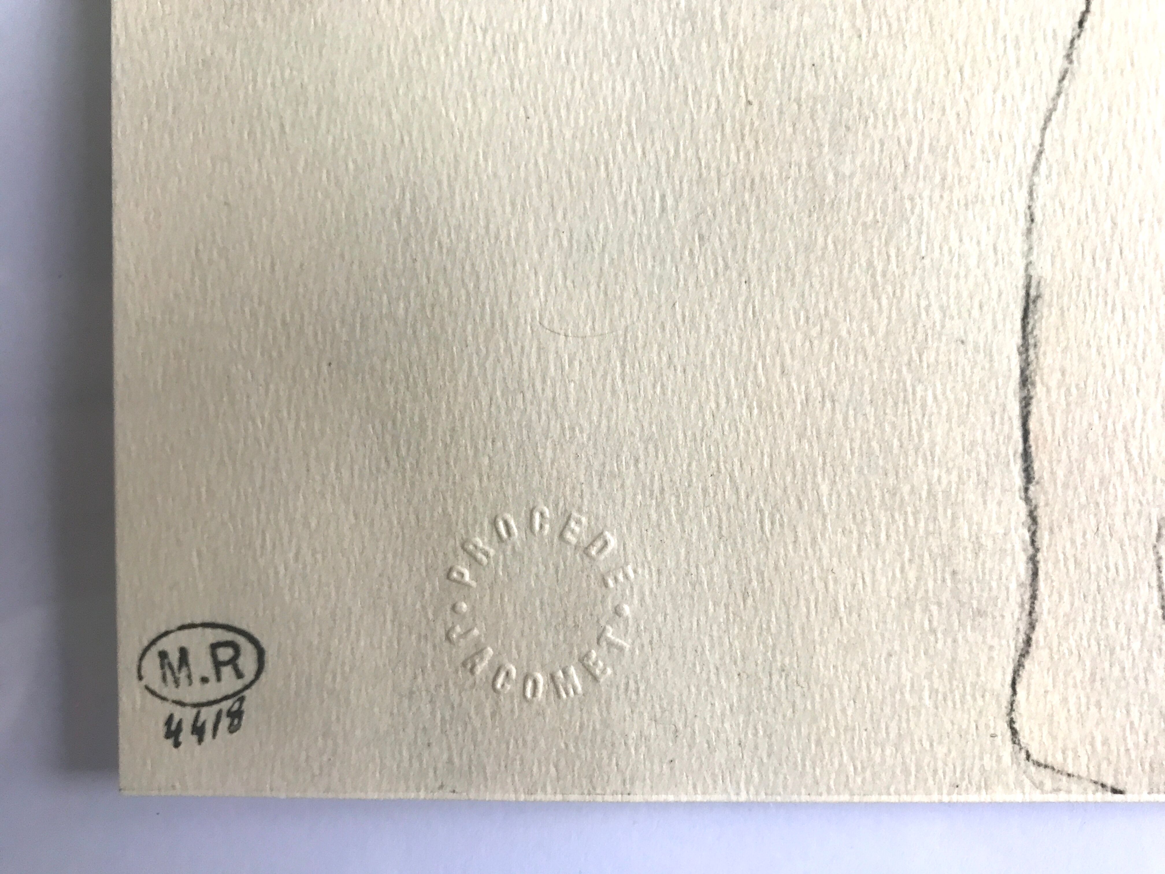 Framed printing process after a drawing by Auguste RODIN, Danseuse (1900)