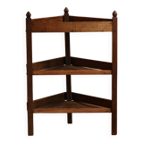 Small corner cabinet in oak, popular Burgundy work from the 19th century.