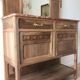 Vintage solid wood sideboard / serving trolley, Art Deco style