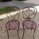 Paire de chaises metal de jardin