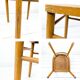 Chaise vintage Frankfurter en bois Mid-Century design rétro classique pour