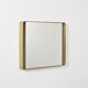Miroir rectangulaire en métal doré, circa 1970