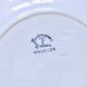 Round antique plate signed Badonviller collection "Madelon" hand-painted.