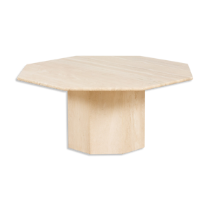 Table de travertin octogonale italienne,