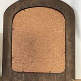 Brutalist vaulted solid wood mirror, 1950-1960