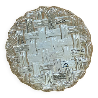 Applique murale vintage en verre plafonnier rond 20 cm