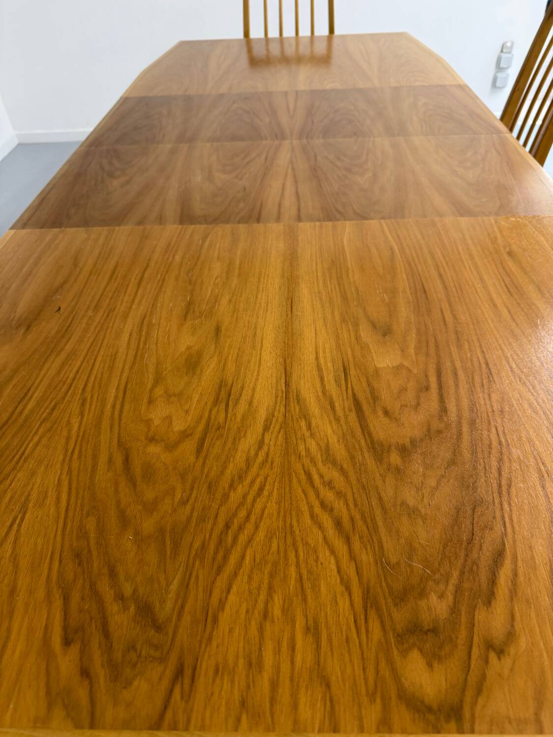 Table de repas à rallonges en hêtre massif design scandinave années 70