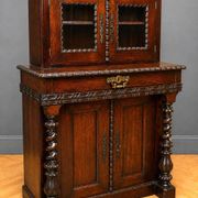 Library buffet with two bodies in rosewood, Napoleon III period.