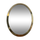 Vintage oval mirror in solid brass