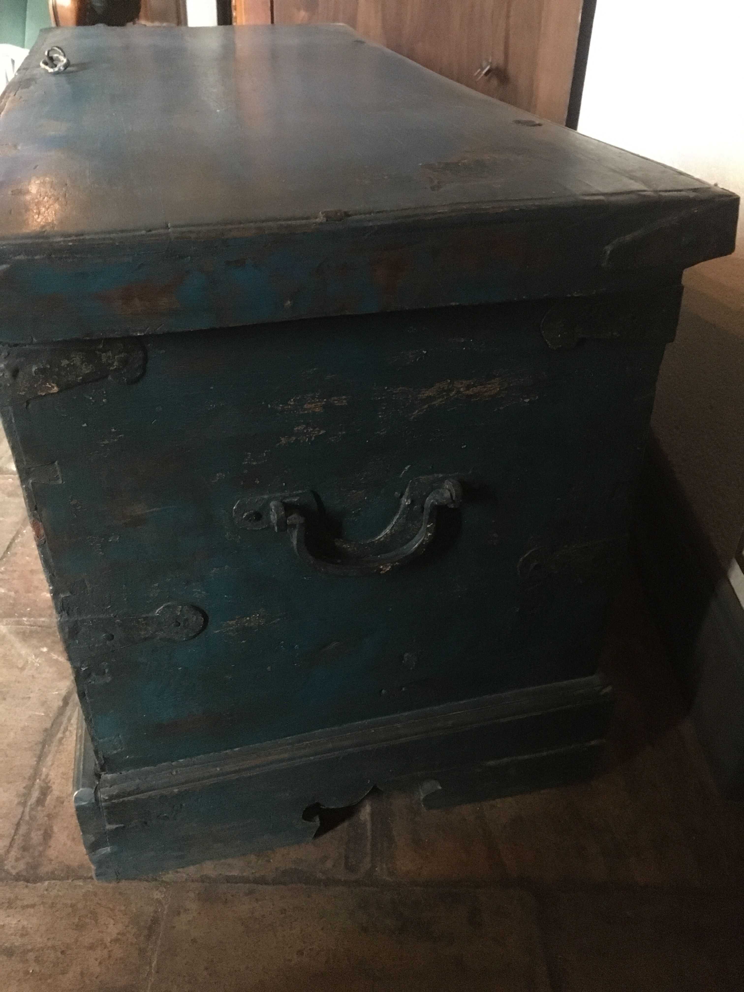 Blue Indian chest