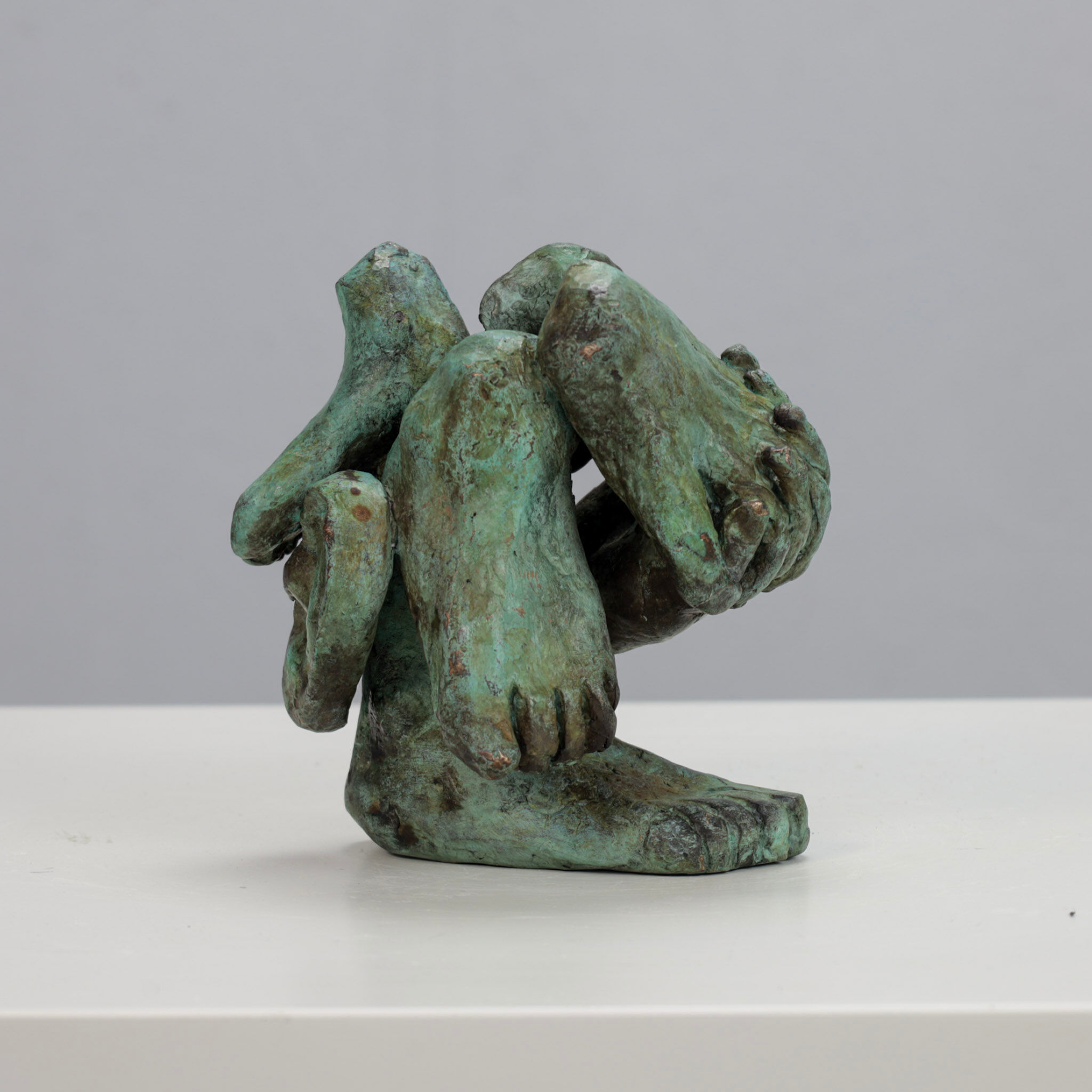 Sculpture en bronze figurative expressive, Pays-Bas, années 1970