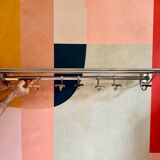 Vintage train wall coat rack 1930 brass