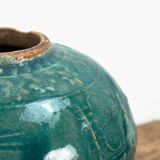 Ancien vase en céramique vert émeraude (c.1820)