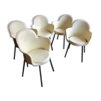Five Gogo chairs by Marcello Ziliani for Sintesi