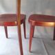 Set of 3 chairs Thonet 1950 feet spindle, modern bistro