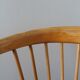 Fauteuil en bois, pieds compas, style scandinave, Baumann ou Thonet