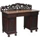 19th-century hand-carved Anglo-Burmese buffet with drawers and cupboards.