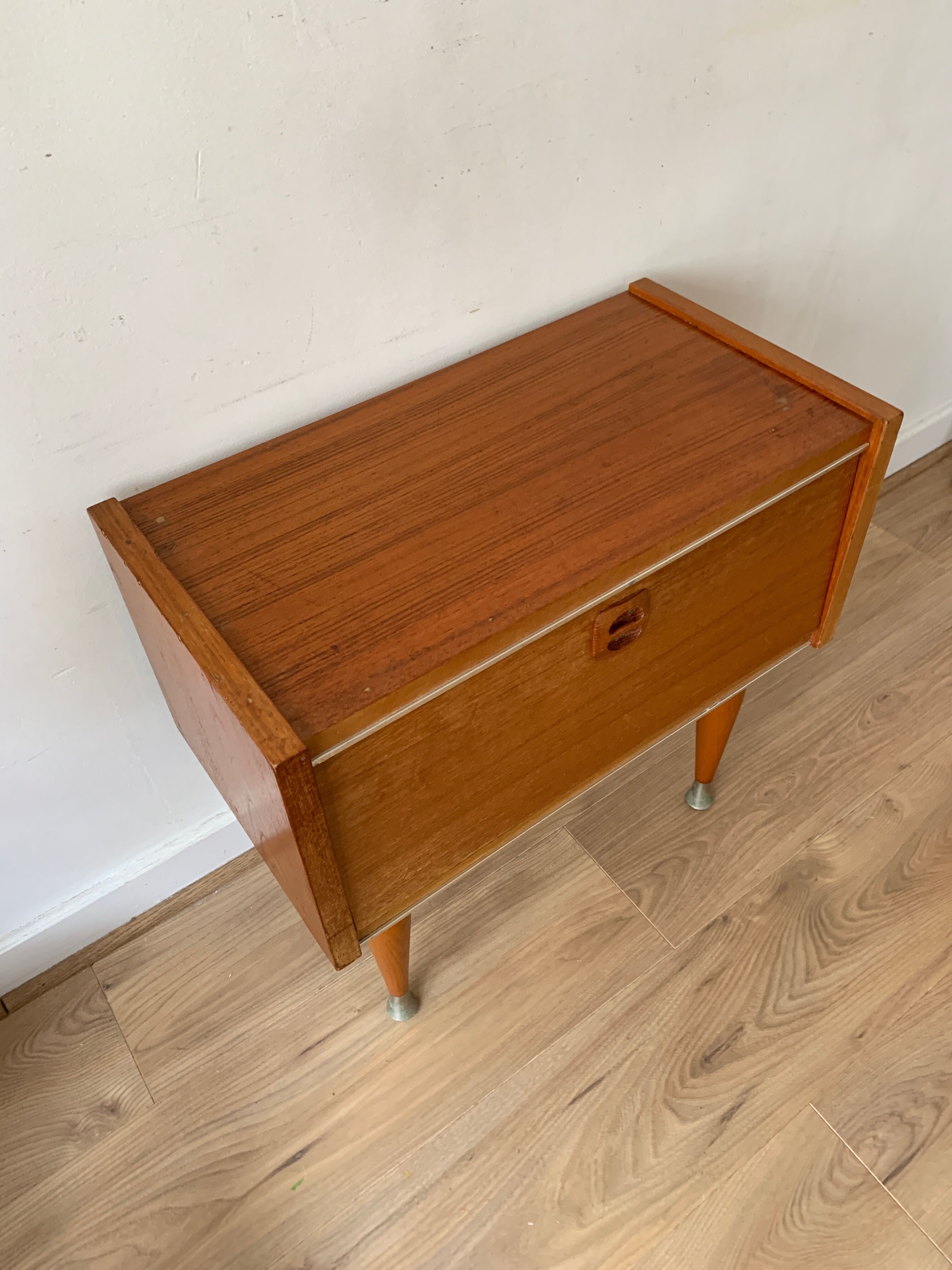 Scandinavian teak nightstand bedside table
