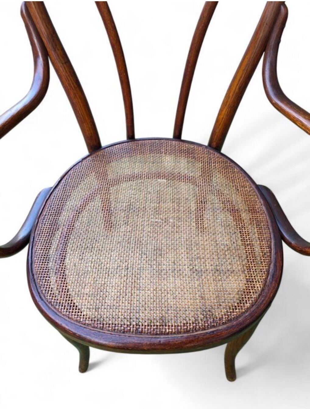 Fauteuil Viennois hêtre cintré circa 1930