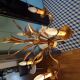5-light gold-plated iron wheat sheaf chandelier