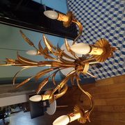 5-light gold-plated iron wheat sheaf chandelier