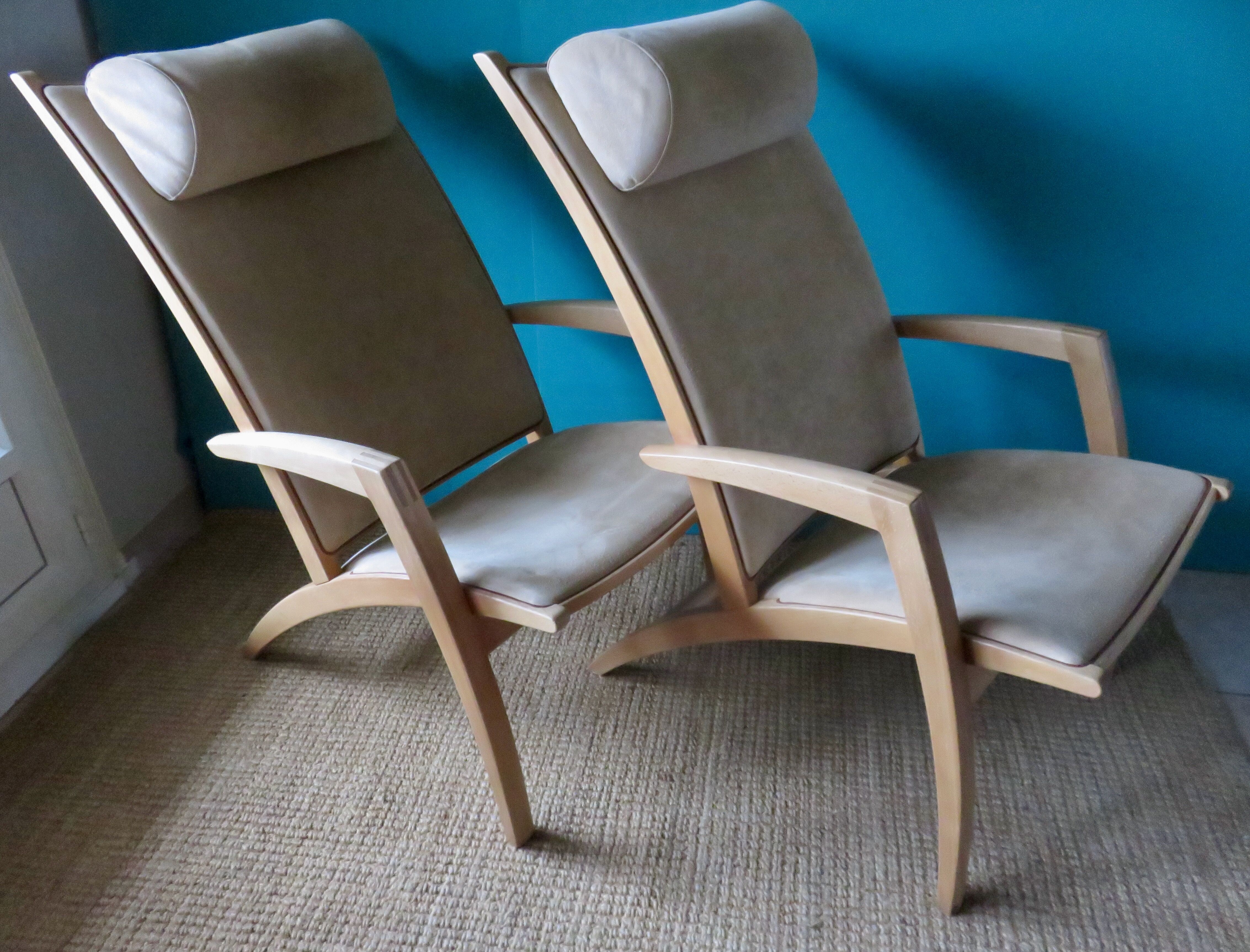 Paire de fauteuils de bill potter pour vejle møbel fabrik. danemark 2000