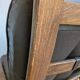 Vintage Panther Lounge Chair with Ottoman / Brown Leather Recliner Armchair