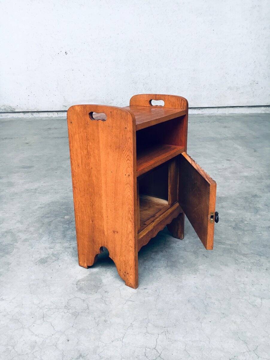 Amsterdam School Bedside Cabinet, Netherlands, 1920s