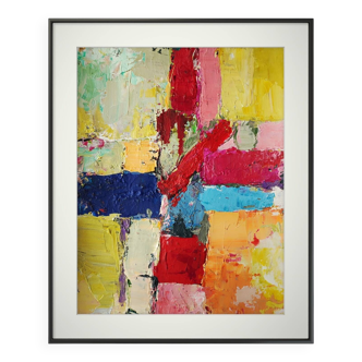 Original painting Modern abstract art Stael