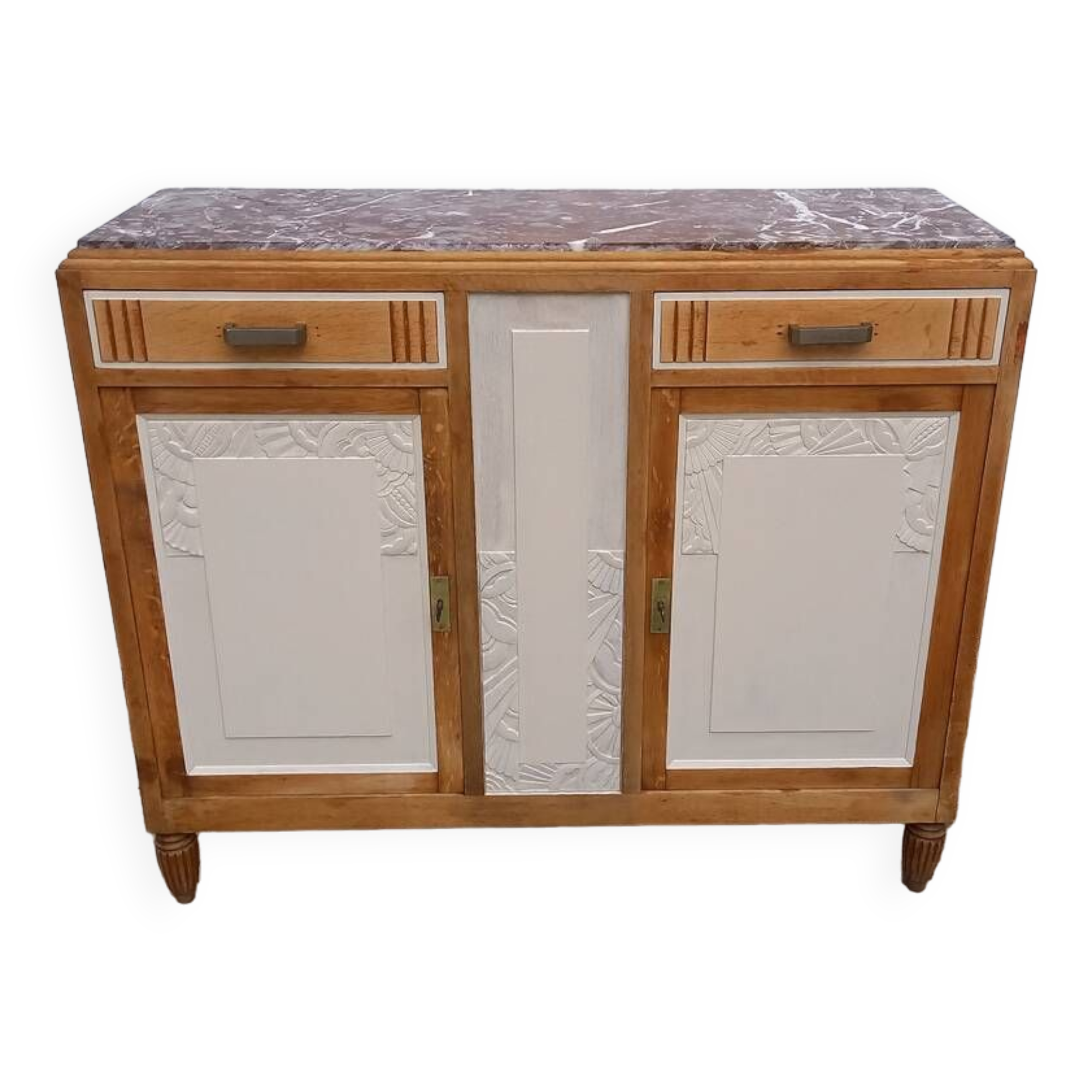 Vintage art deco marble sideboard.