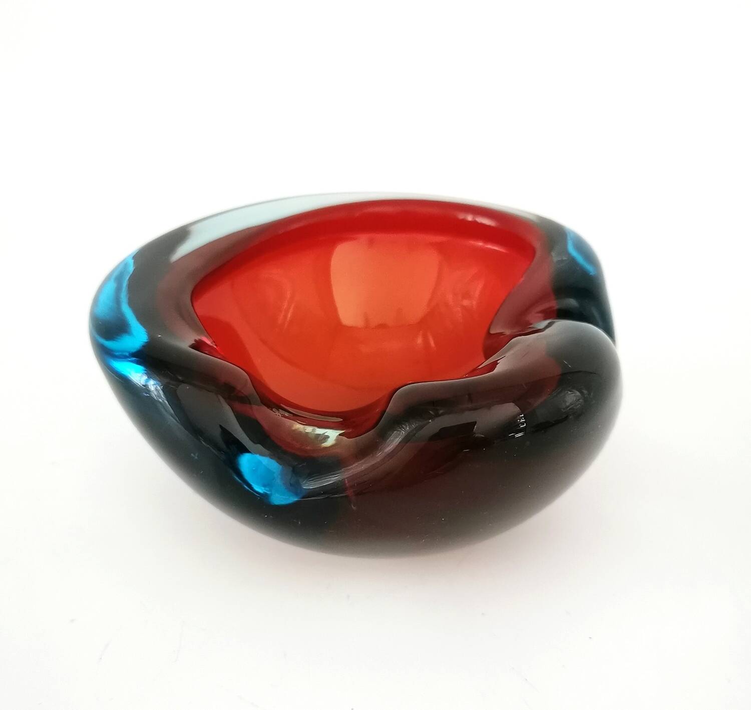Vintage Murano cup empty pocket Sommerso Flavio Poli 50's