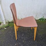 4 caramel leather designer chairs