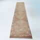 Turkish Pink & Brown Vintage Runner Rug, 78x371Cm