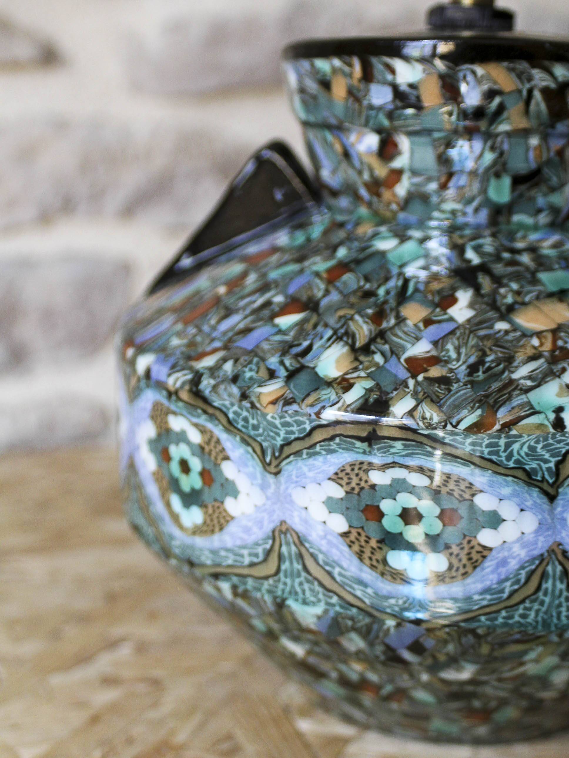 Gerbino Vallauris ceramic lamp base