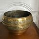 Art Deco brass pot cover
