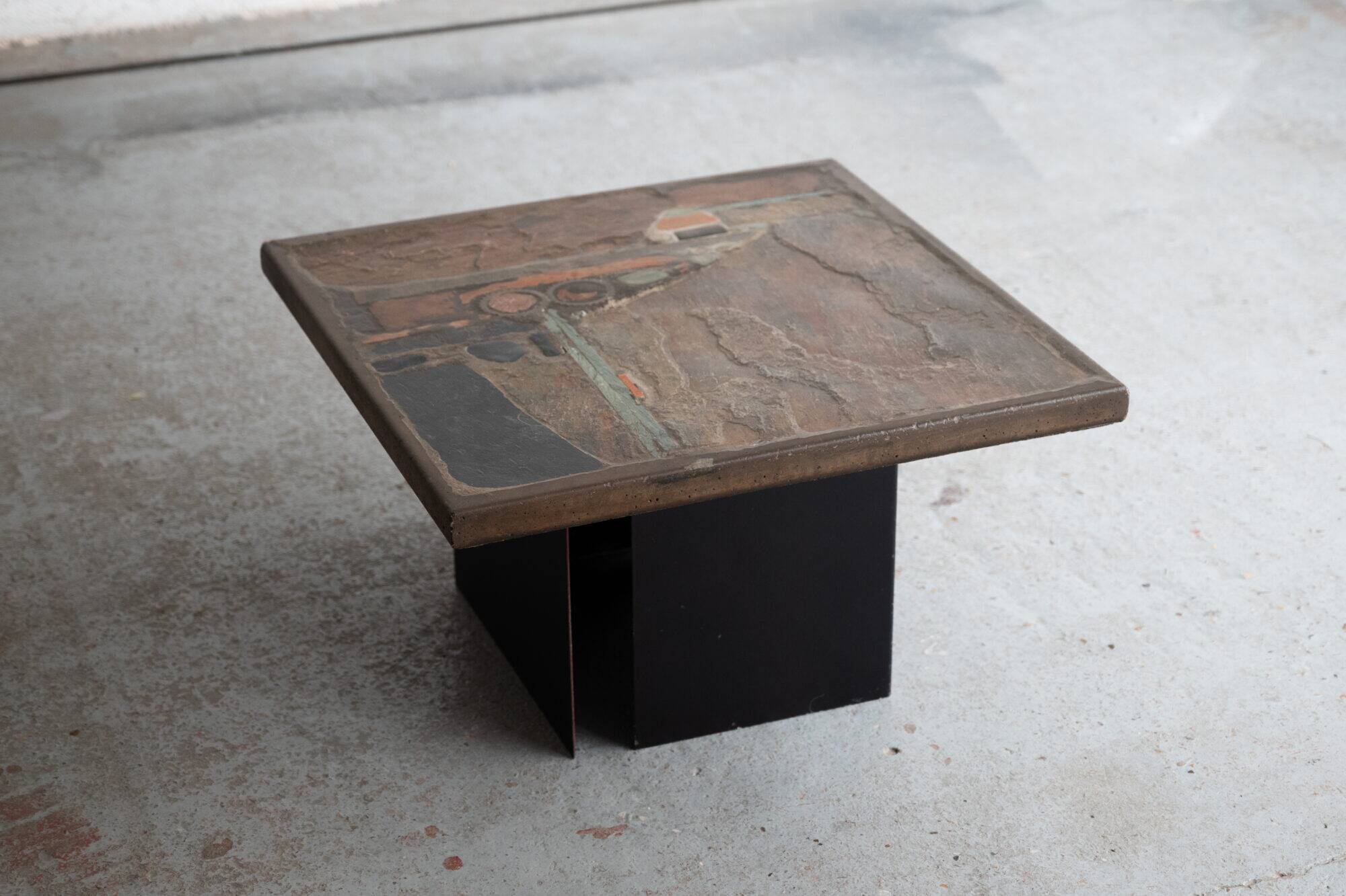 Brutalist coffee table by Paul Kingma