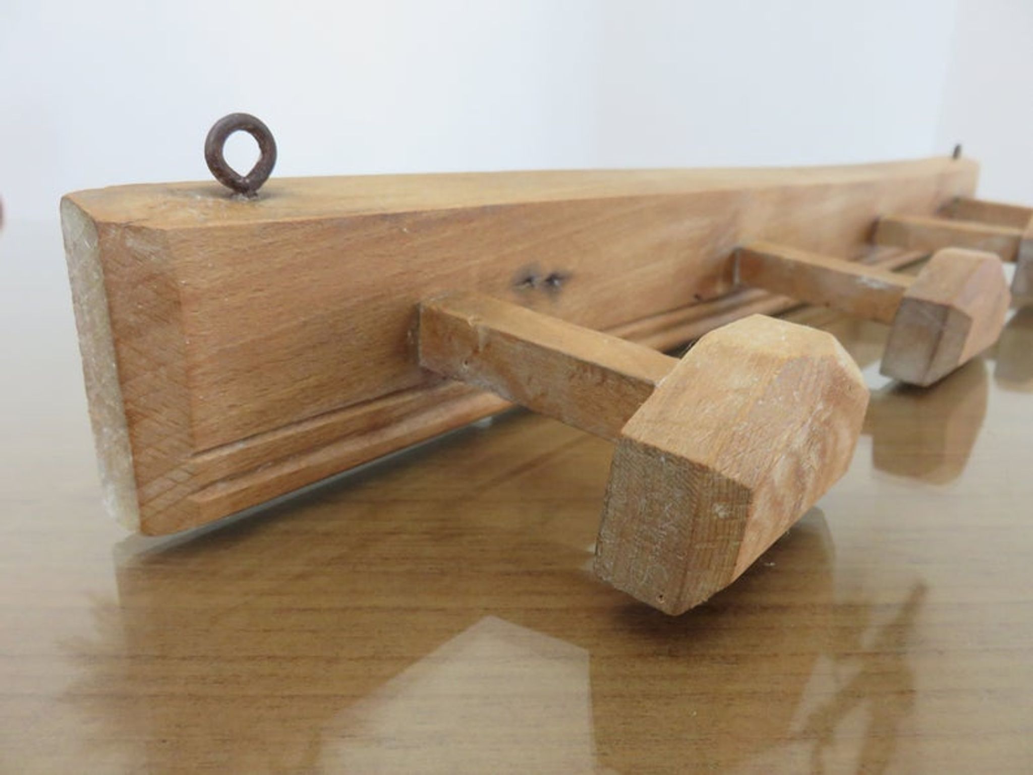 Porte manteau wabi sabi 4 patères années 40 50