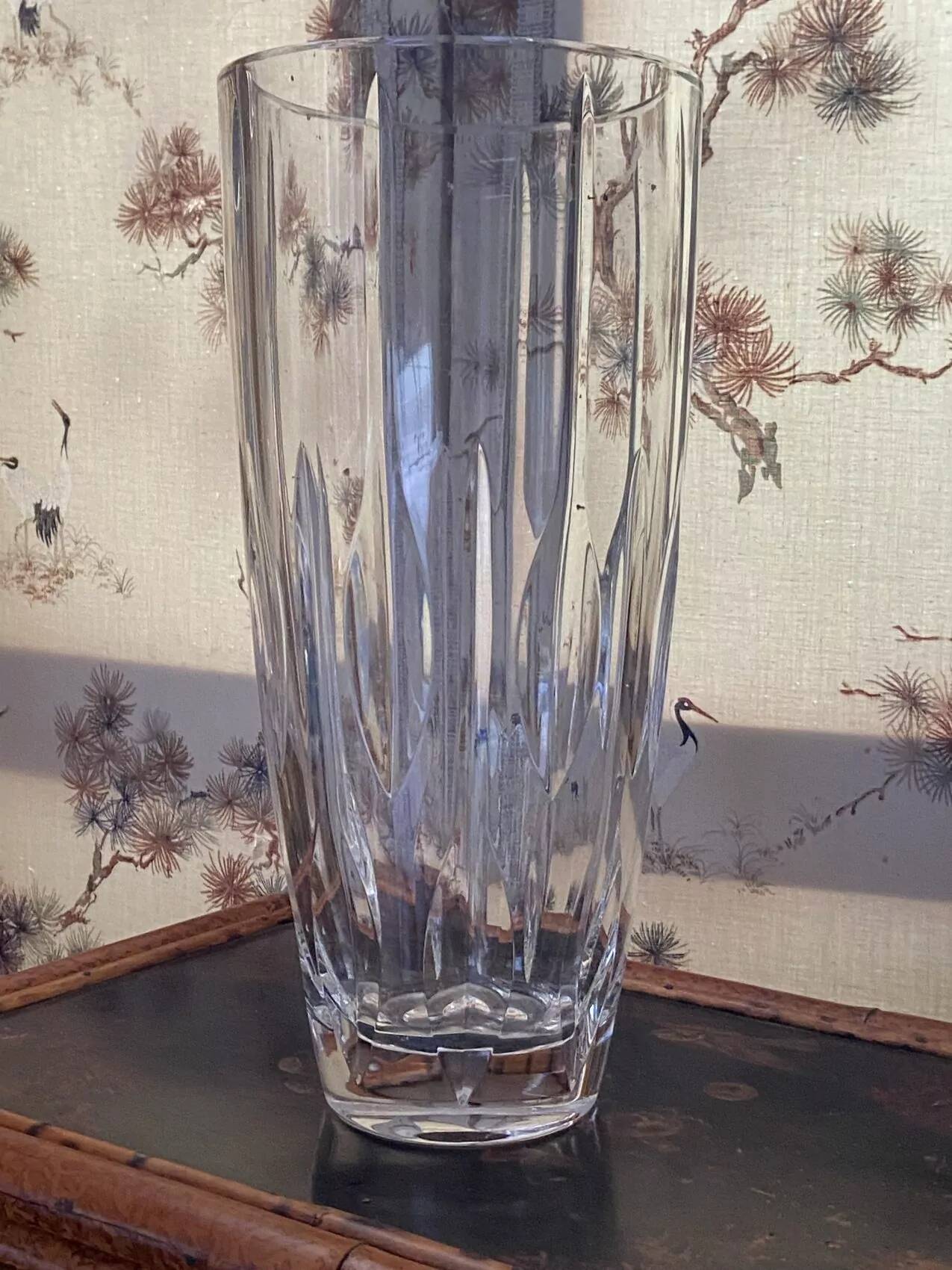 Vase en cristal, années 60